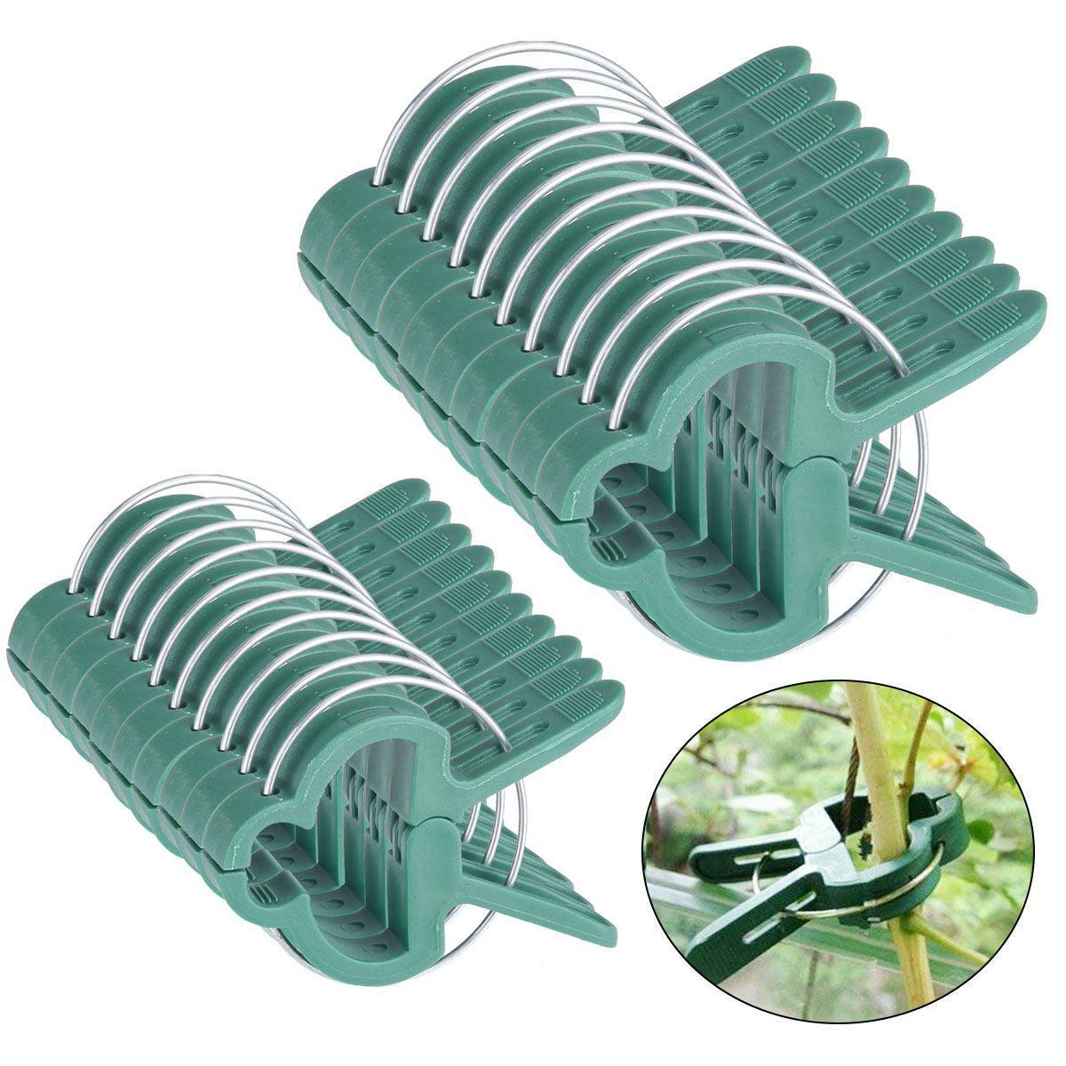 Reusable Large Plant & Garden Clips Support Tomato Vegetable Trellis Twine Ties